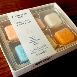 Harper and Ari exfoliating Sugar cubes